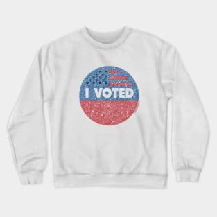 “I VOTED” Statement Distressed Circle Design Crewneck Sweatshirt